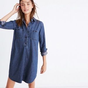 Madewell Denim Jean Popover Shirt Dress G9703